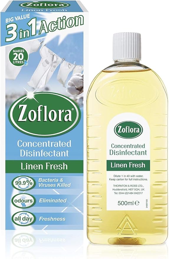 Zoflora Concentrated Disinfectant Cleaner Linen Fresh - 500ml