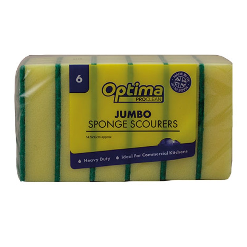 Jumbo Sponge Scourers - Pack of 6