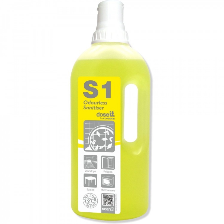 Clover Dose IT S1 Odourless Sanitiser Concentrate 1ltr