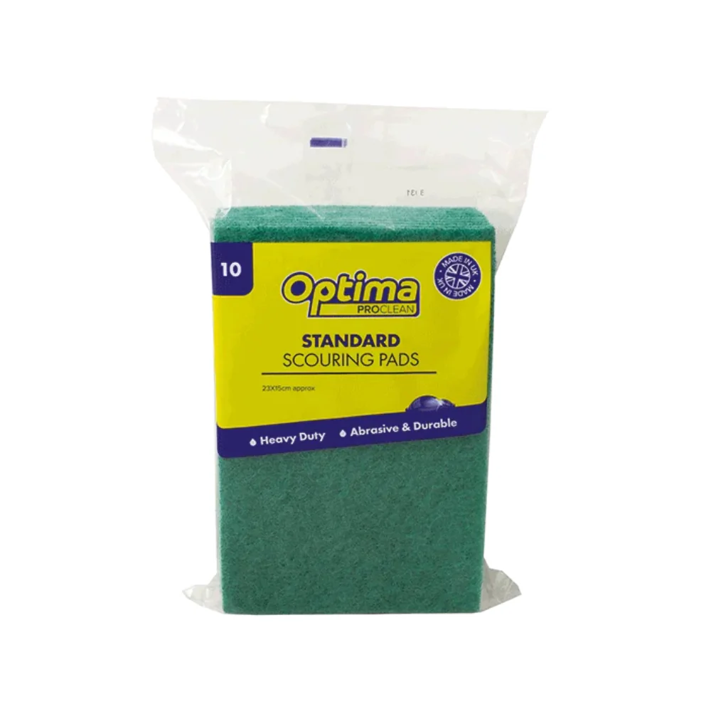 Heavy Duty Scourers Green Large Premium 23cm x 15cm - Pack of 10