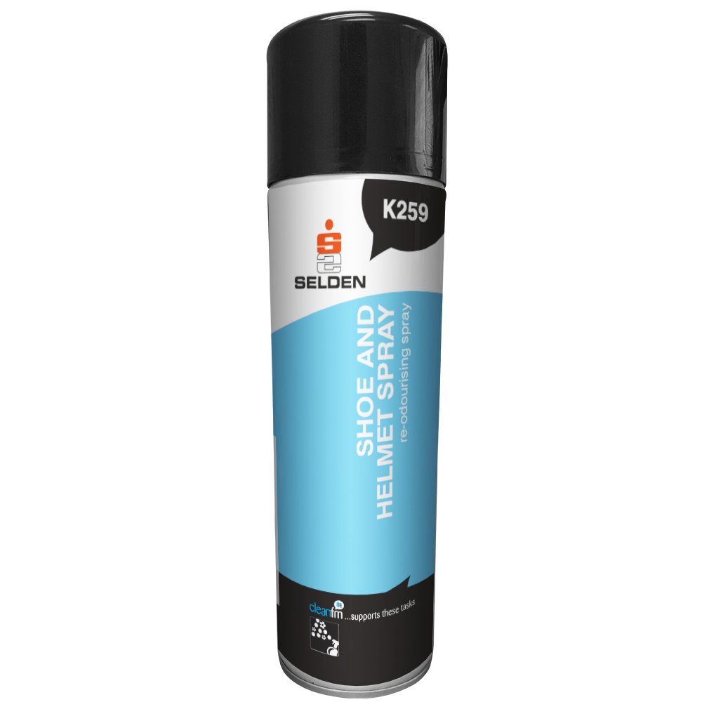 Selden K259 Shoe & Helmet Deodorising Spray - 480ml Aerosol Spray